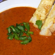 Fiery Roasted Tomato and Garlic Soup
