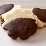 Chocolate Dipped Cream Cheese Butter Cookies
