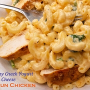 Creamy Greek Yogurt Mac & Cheese with Cajun Chicken