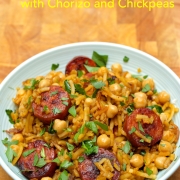 Spicy Sweet Potato Noodles with Chorizo and Chickpeas