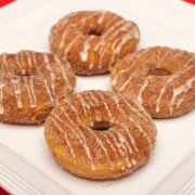 Browned Butter Eggnog Snickerdoodle Doughnuts