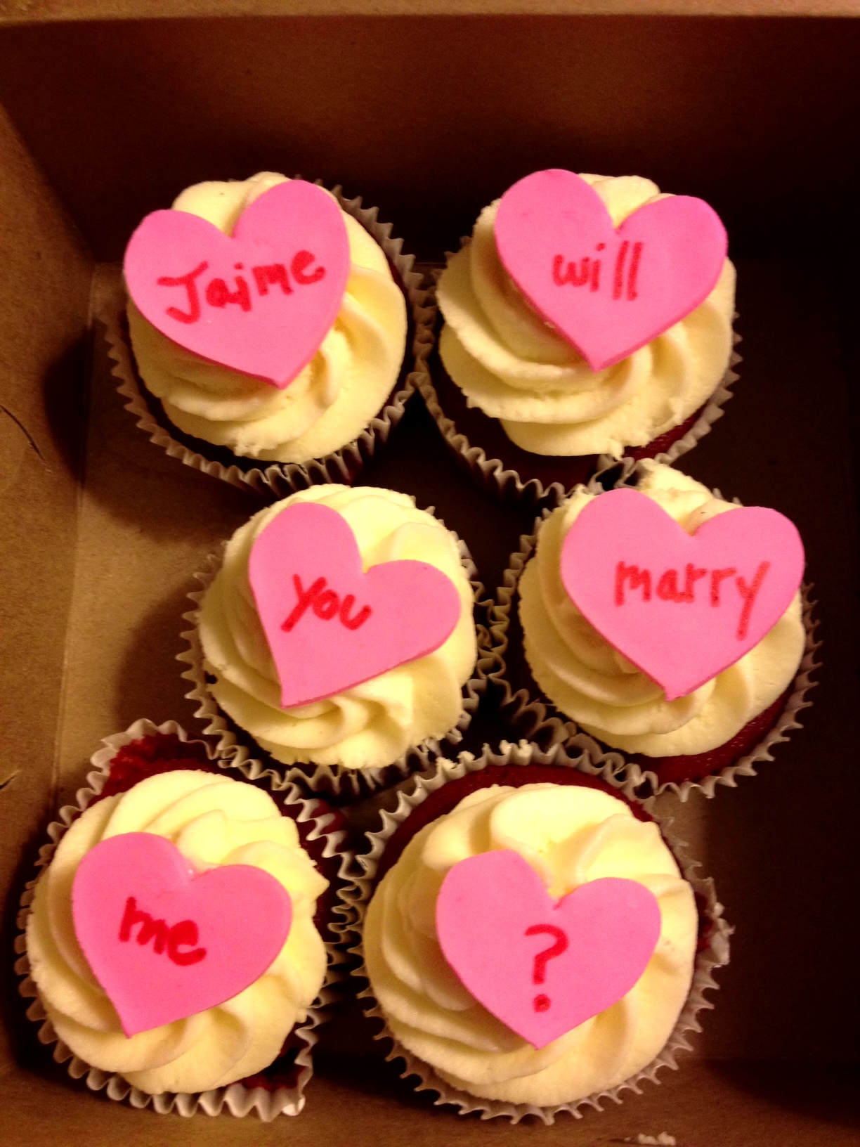 Proposal cupcakes
