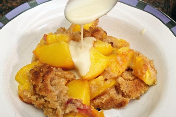 Claudia's Cookbook - Peach Crisp with Maple Cream Sauce 17