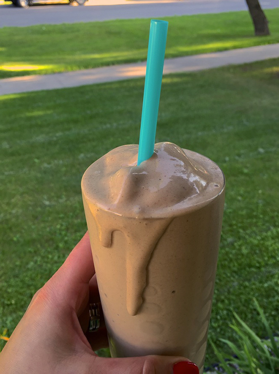 Claudia's Cookbook - Protein-Packed Chocolate Peanut Butter Banana Milkshake 2