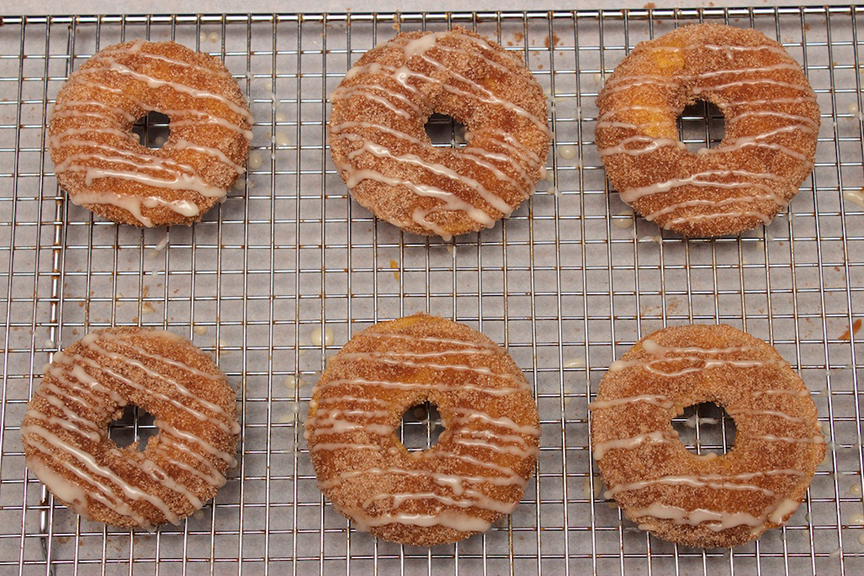 © Claudia's Cookbook - Browned Butter Eggnog Snickerdoodle Doughnuts 13