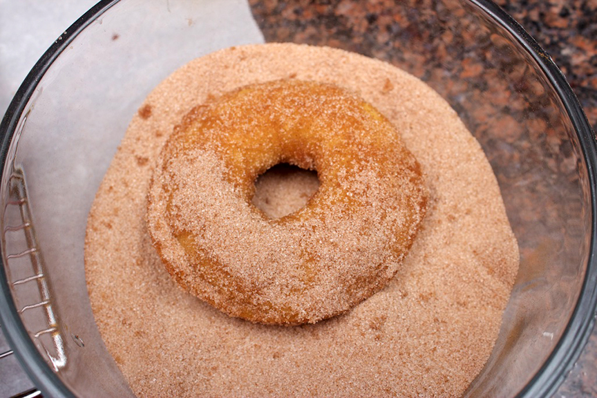 © Claudia's Cookbook - Browned Butter Eggnog Snickerdoodle Doughnuts 15