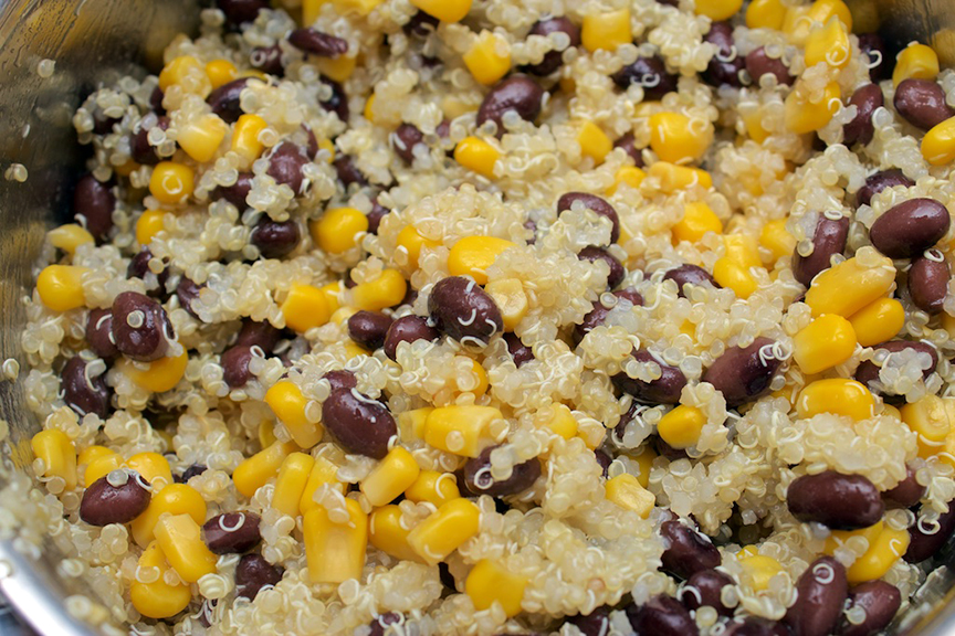 © Claudia's Cookbook - Spicy Kale and Quinoa Salad with Cajun Chicken 2