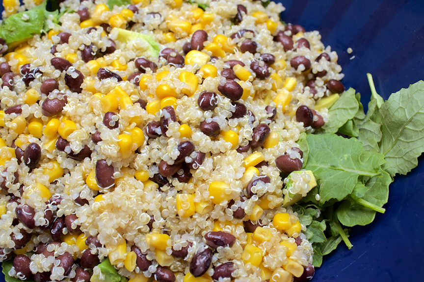 © Claudia's Cookbook - Spicy Kale and Quinoa Salad with Cajun Chicken 6