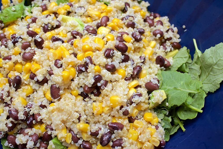 © Claudia’s Cookbook – Spicy Kale and Quinoa Salad with Cajun Chicken 6