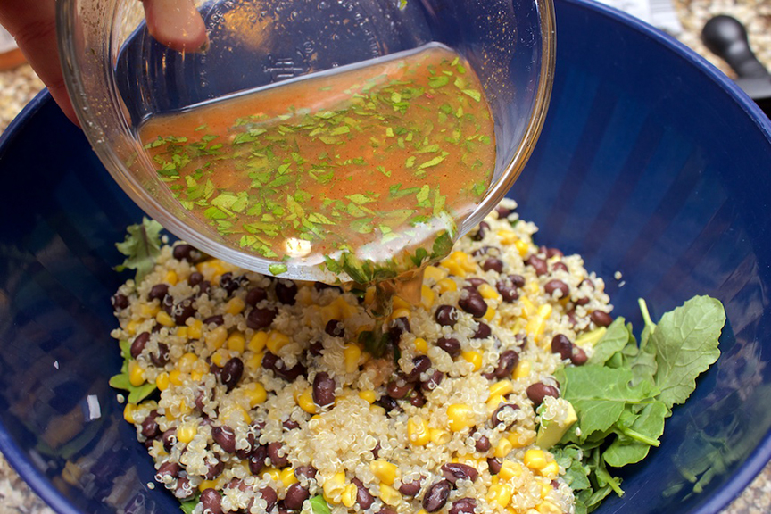 © Claudia’s Cookbook – Spicy Kale and Quinoa Salad with Cajun Chicken 7