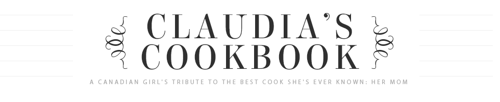 Claudia's Cookbook